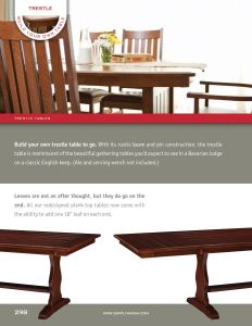 Amish Crafted Style Your Own Trestle Table