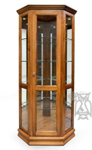 Amish Crafted Solid Maple Wood Corner Curio In Michaels Finish