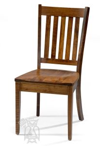 Amish Crafted Solid Soft Maple Wood Wright Side Chair in Bourbon Finish
