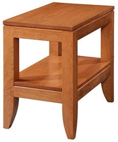 Amish Crafted Solid Cherry Wood Justine Chairside End Table in Gold Dust