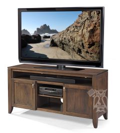 Amish Crafted Solid Maple Wood Justine TV Console in Express Ship in Rawhide Finish