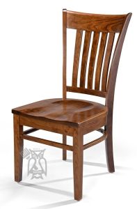 Amish Crafted Solid Premium Cherry Wood Kaskaskia Side Chair in Bourbon Finish