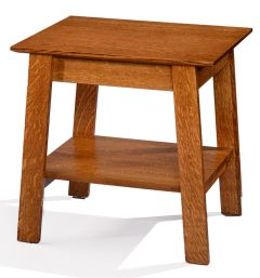Amish Crafted Solid Quartersawn Oak Wood Marshall End Table in Michaels Finish