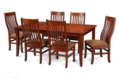 Amish Crafted Solid Maple Wood Loft II Expanding Dining Table & Chair Set in Avalon Finish