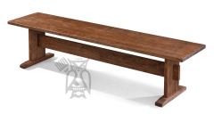Amish Crafted Solid Character Cherry Wood Shenandoah Bench With Wire Brushed Hazelnut Finish