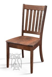 Amish Crafted Solid Character Cherry Wood Wright Side Chair With Wire Brushed Hazelnut Finish