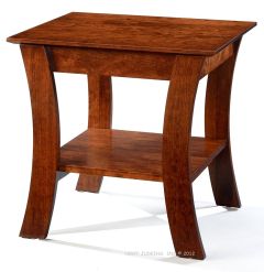 Amish Crafted Solid Premium Cherry Wood Grace End Table in Bourbon Finish