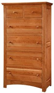 California Made Solid Wood Sunrise Tall Chest