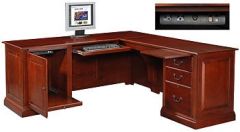 California Made Solid Maple Wood Desk & Return