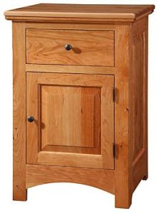 California Made Solid Cherry Wood Sunrise Nightstand in Sunset Finish