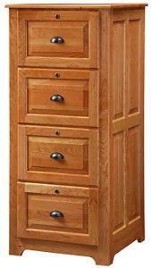 California Made Solid Wood Cherry Wood File Cabinet