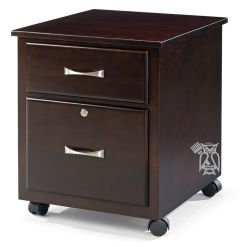 California Made Maple Wood Home Office Solutions Rolling File in Tango Finish