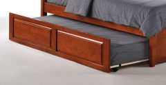 Solid Parawood Cinnamon Twin Trundle Bed in Cherry Finish