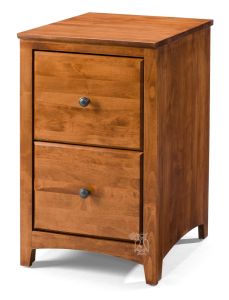 Solid Alder Wood Shaker 2 Drawer Modular File Cabinet in Antique Cherry Finish