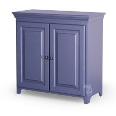 Solid Pine Wood 2 Door Jelly Cupboard Storage Cabinet in Wedgewood Blue