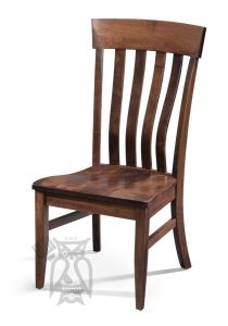 Amish Crafted Solid Maple Wood Ryan Side Chair in Earthtone Finish