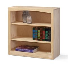 Solid Pine Wood Unfinished Modern Style Bookcase 30" wide x 30" high