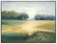 Golden Field Framed Wall Art on Canvas