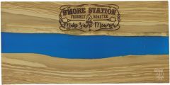 Locally Handcrafted Blue Resin & Wood S'more Charcuterie Board - Made in the Bay Area