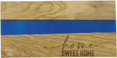 Locally Handcrafted Blue Resin & Wood Sweet Home Charcuterie Board - Made in the Bay Area