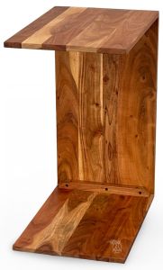 Solid Acacia Wood Sofa Mate Accent Table