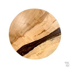 Amish Crafted Solid Rustic Maple Wood Vermillion 16" Lazy Susan in Espresso