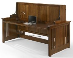 Artisan Murphy Folding Desk Bed in Black Walnut Finish