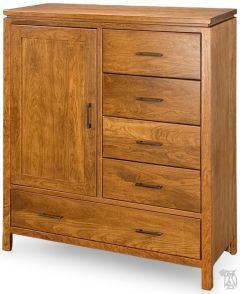 Amish Crafted Solid Cherry Wood Maverick Wardrobe in Sealy Finish