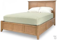 Alder Wood McKenzie Queen Classic Bed In Pecan Finish