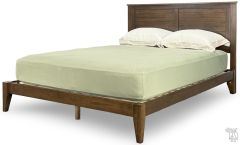 Solid Parawood Catalina Queen Bed in Walnut Finish