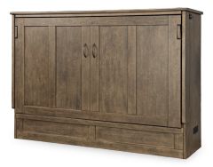 Parawood Louvre Full Size Cabinet Style Murphy Express Bed & Mattress in Normandy Finish