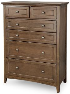 Alder Wood McKenzie 6 Drawer Chest in Java Finish