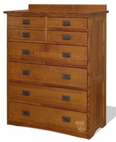 Amish Crafted Solid Quartersawn Oak Wood Bungalow Chest in Michaels Finish
