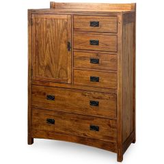 Solid Mindi Wood Mission Hills Door Chest Armoire