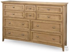 Alder Wood McKenzie 75" Wide Master Dresser in Pecan Finish