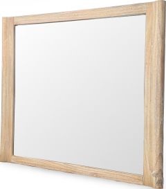Solid Mindi Wood Aria Mirror in Washed Finish