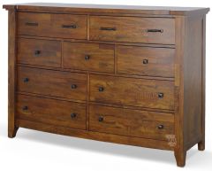 Solid Mango Wood Whistler Dresser in Carmel Finish