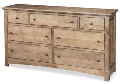 California Made Solid Maple Wood Sunrise Dresser in Glazed Sand Finish
