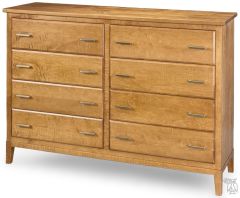 California Made Solid Maple Wood Alta Dresser in Cashew Finish