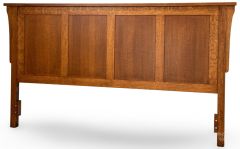 Amish Crafted Solid Quartersawn Oak Wood Bungalow King Panel Headboard