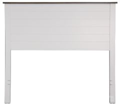 Solid Alder Wood Portland Shiplap Full Headboard in Driftwood & Snow White Finish
