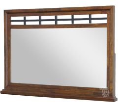 Solid Mango Wood Whistler Mirror in Carmel Finish