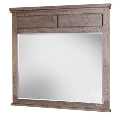 Amish Crafted Solid Maple Wood Delridge Mirror in Dew Finish