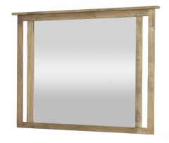 Amish Crafted Solid Maple Wood Platte River Mirror in Oatmeal Finish