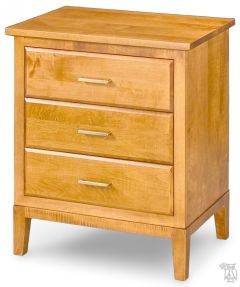 California Made Solid Maple Wood Alta Nightstand in Cashew Finish