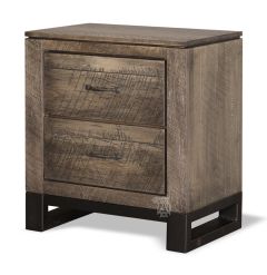 Amish Crafted Solid Maple Wood Delridge 2 Drawer Nightstand in Dew Finish
