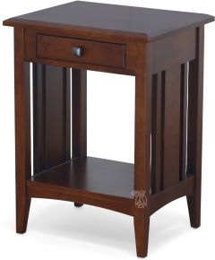 California Made Solid Cherry Wood Mission Side Table in Timber Finish