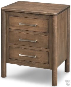 Amish Crafted Solid Maple Wood Selby Nightstand in Warm Brown Finish