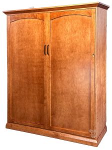 California Made Maple Wood Pasadena Wallbed with Ledge Headboard in Meadow Finish