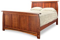 Amish Crafted Solid Premium Cherry Wood Queen Aspen Panel Bed